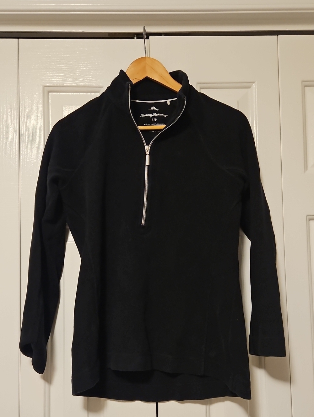 Tommy Bahama Black Half-Zip Men's Pullover Sweater